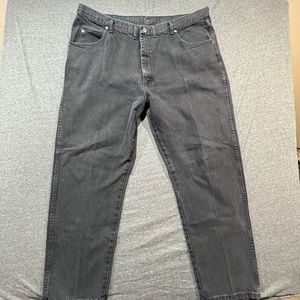 Wrangler Rugged Wear Men's Cotton Black Wash Jeans Size 44x32